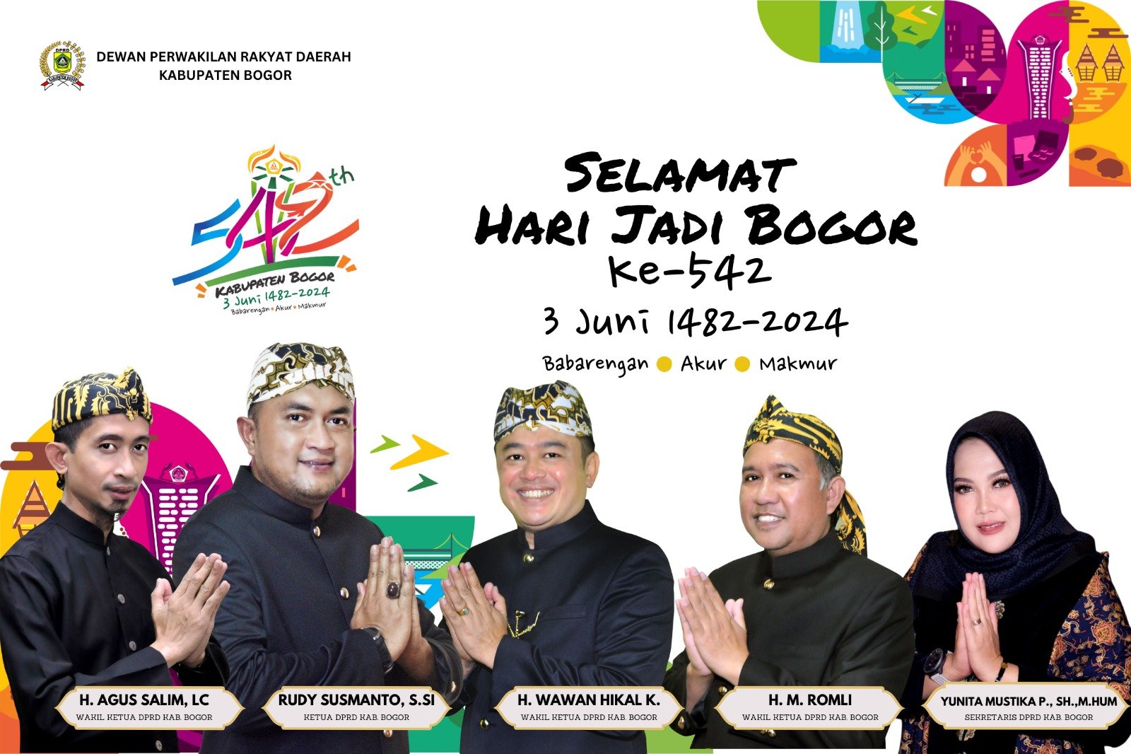 DPRD Kabupaten Bogor Mengucapkan Selamat Hari Jadi Bogor ke 542