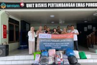 PT Aneka Tambang UBPE Pongkor menggerakkan seluruh elemen internalnya dalam aksi solidaritas untuk korban benjir dan tanah longsor di Sumatera. (Dok. Antam)