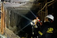 Bareskrim Polri melakukan olah tempat kejadian perkara (TKP) terkait kebakaran dan insiden kepulan asap di area underground mining PT Antam UBPE Pongkor Xcut 9 di Kecamatan Nanggung, Kabupaten Bogor.