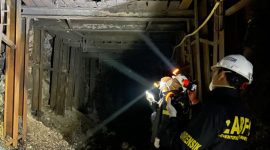 Bareskrim Polri melakukan olah tempat kejadian perkara (TKP) terkait kebakaran dan insiden kepulan asap di area underground mining PT Antam UBPE Pongkor Xcut 9 di Kecamatan Nanggung, Kabupaten Bogor.