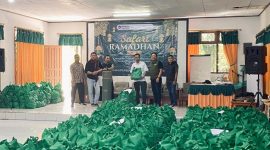 PT Antam Tbk UBPE Pongkor laksanakan Safari Ramadhan 1447 Hijriah dengan berbagi 1850 Paket Sembako. (Dok. PT Antam)